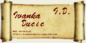 Ivanka Dučić vizit kartica